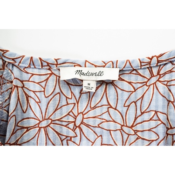 Madewell Mariana Puff Sleeve Midi Dress  In Dream-On Daisies - Picture 7 of 14